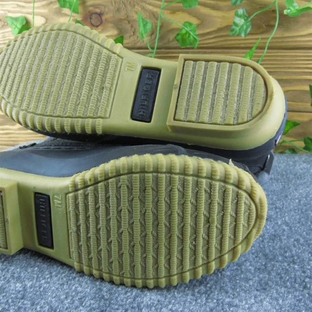 Tommy Hilfiger‎ TwRian2 Women Duck Boots Black Synthetic Lace Up Size 7 Medium